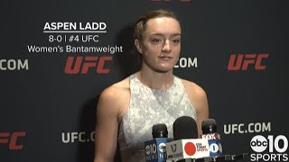 Aspen Ladd prepares for UFC Fight Night in Sacramento vs Germaine de Randamie  FULL INTERVIEW [upl. by Eellac]