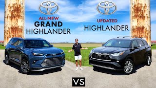 WORTH THE UPGRADE  2024 Toyota Grand Highlander vs 2024 Toyota Highlander Comparison [upl. by Sewel928]