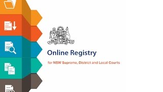 NSW Online Registry  How to file a Statement of Claim online [upl. by Anawqahs193]