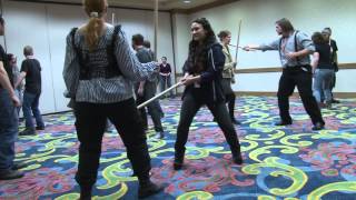 Space City Con Winter 2014  Game of Thrones Sword Class Exclusive Miltos Yerolemou Teaching [upl. by Atinet857]