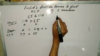 How to find HCF of two numbers by Euclids Division Algorithm [upl. by Enyehc674]