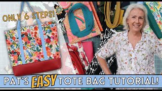 How To Make An Easy Tote Bag  In Only 6 Steps [upl. by Nolak63]