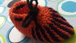 New Easy Knitting Baby BootiesShoes आसान बुनाई बेबी बूटशूज [upl. by Sayles613]