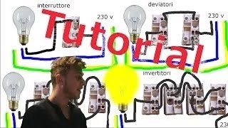 tutorial collegamento di invertitori deviatori e interruttori [upl. by Montfort]