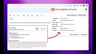 Gmail Signature Parser Chrome extension [upl. by Velleman]