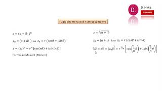 Numrat kompleks trajta algjebrike dhe trajta trigonometrike fuqia rrenja [upl. by Sineray]