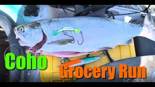 Puget Sound Coho Salmon A Typical Day at Possession Point Kayak Fishing [upl. by Airual40]