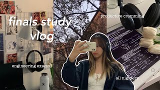 engineering finals week vlog 📑 exam prep productive cramming  studying allnighters [upl. by Mccallum27]