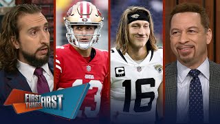 49ers mustwin vs Baker Bucs amp The Prince Jaguars mustwin vs Titans  NFL  FIRST THINGS FIRST [upl. by Alaj]