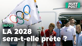 Après les JO de Paris 2024 le drapeau olympique est arrivé à Los Angeles [upl. by Baptiste207]