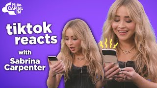 Sabrina Carpenter Reacts To TikTok About Herself  Capital [upl. by Yraunaj]