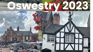 Walk around Oswestry town centre 2023  Market  Shropshire  Wales  Pubs [upl. by Elaweda276]