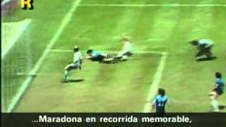 Maradona gol del secolo mondiali 86 ArgentinaInghilterra [upl. by Athalie]