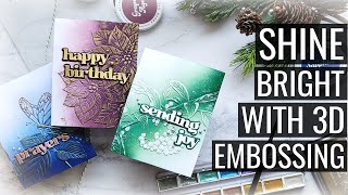 3 Ways to Add Shine to 3D Embossing Folders New Camera [upl. by Abdul948]