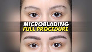 PowderOmbré eyebrow tattoo with microblading  Shadedpowdered permanent makeup  Eye Design NY [upl. by Najib]