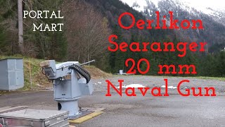 Canhão Naval Oerlikon Searanger 20 mm da Rheinmetall [upl. by Zetroc]