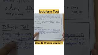 Iodoform Test Organic chemistry class12 Shorts neet jee cbseexam class12 chemistry cbse [upl. by Hoseia699]