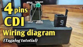 4 pins CDI Connection and wiring diagram Tagalog tutorial Part 1 [upl. by Kanor]