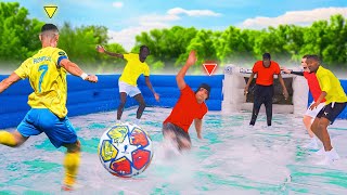 WORLD’S BIGGEST SLIP N SLIDE CHAMPIONS LEAGUE FOOTBALL MATCH [upl. by Allisan]