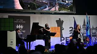 Vincze Lilla amp Jason Kouchak perform at 2024 Chess Olympiad opening ceremony [upl. by Helena]