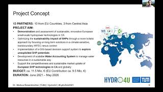 Highlights from Hydro4U  Hydropower in Central Asia  Markus Reisebüchler TUM hydrofish2021 [upl. by Alvin]