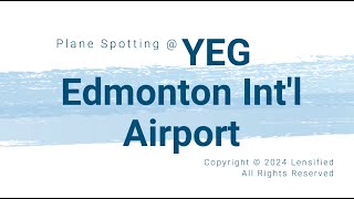 Plane Spotting  Edmonton Canada  Wildfire Smoky Day  Aug 2024 [upl. by Naelopan587]