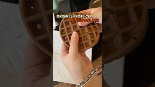 RECETA GOFRES PROTEICOS 🧇🍫 [upl. by Renate]