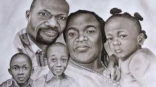 I DREW THIS FAMILY PORTRAIT UNDER PRESSURE SEE THE RESULTS [upl. by Kristy]