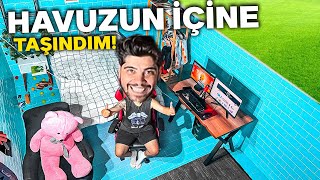 YÜZME HAVUZUNUN İÇİNE TAŞINDIM 🏊‍♂️🏡 [upl. by Betthezel]