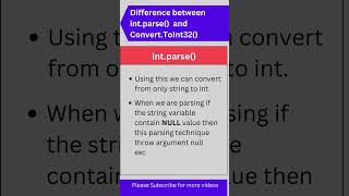 C Programming intparse vs ConvertToInt32 [upl. by Cerelia356]