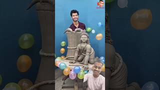 Krishna Makhan chor sculpture clayart clay artist happybirthday trending shortsviral shorts [upl. by Nadaba]