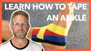 How to Tape an Ankle Easy Step by Step Ankle Strapping  Taping [upl. by Sherrod769]