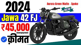 2024 Jawa 42 FJ Price  Jawa 42 FJ Aurora Green Matte Onroad Price 2024 amp Finance Plan [upl. by Steffen8]