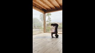 Bakasana Flow 🖤🤍 yoga bienetre flow yogagirl bienetre [upl. by Lednahc]