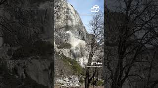 Thunderous rockfall closes Yosemite National Park roads trails [upl. by Norga]