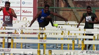 Mens 110m Hurdles Final  23rd Senior Federation Cup 2019 With Final Result  Federation cup 2019 [upl. by Arec391]