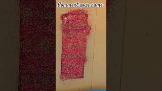 💖drishya💖 creativity with glitter and Glue Comment your name babyart diy art [upl. by Malchus]