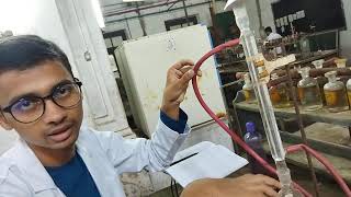 Alkaline hydrolysis of benzamide by Manu Sir chemistry practical chemistrypractical bhu [upl. by Navar]