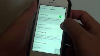 iPhone 5S How to EnableDisable 4G Mobile Data [upl. by Ebbarta]