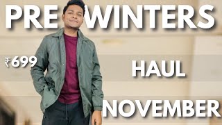 PreWinter November Haul  Jackets Shoes Sweaters [upl. by Alvord]