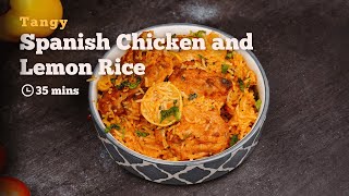 Spanish Chicken and Lemon Rice  Spanish Rice  Easy Chicken Rice  Cookd [upl. by Cirre325]