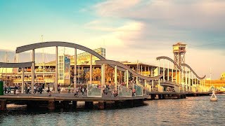 quotA stroll through Port Vell Barcelona at sunsetquot [upl. by Putnam]