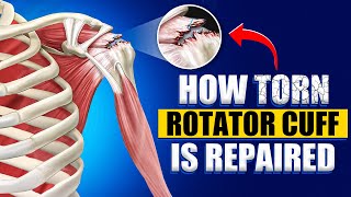 How a Torn Rotator Cuff is Repaired Medical Animation [upl. by Hurless]