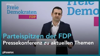 Parteipressekonferenz der FDP mit Bijan DjirSarai und Sebastian Czaja [upl. by Noelani]