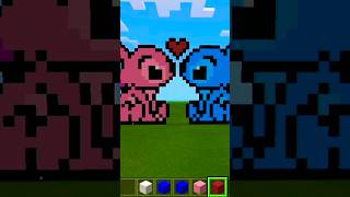 Stitch y su novia ❤️minecraft pixelart stitch short [upl. by Naashar]