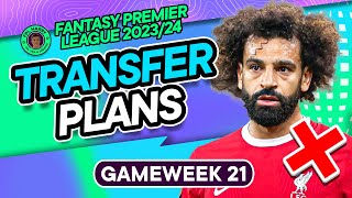 FPL GW21 TRANSFER PLANS  Salah and Son OUT ❌ Haaland back  Fantasy Premier League Tips 202324 [upl. by Nameloc627]