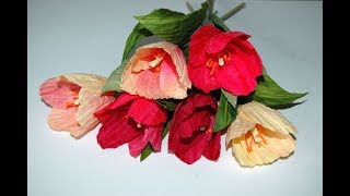 Tulipany krok po kroku DIY Tulip paper flower tutorial [upl. by Eserehc]