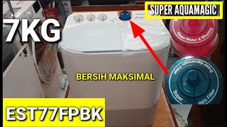 EST77FPBK  mesin cuci dua tabung sharp super aquamagic 7kg est77fpbk [upl. by Black880]