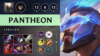 Pantheon Jungle vs Skarner Triple Kill Godlike  KR Master Patch 1419 [upl. by Oedama]