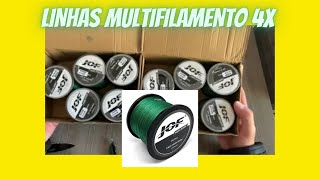 Unboxing Linha de Pesca JOF Multifilamento 4x Super Resistente Fishing Line Multifilament 4 wires [upl. by Olatha]